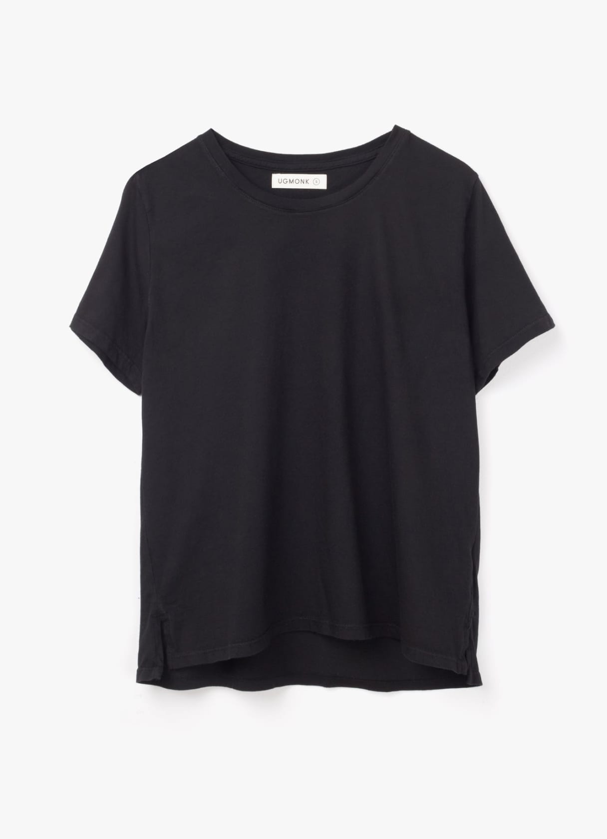 Sleek and versatile, this black tee is your go-to for effortless style.